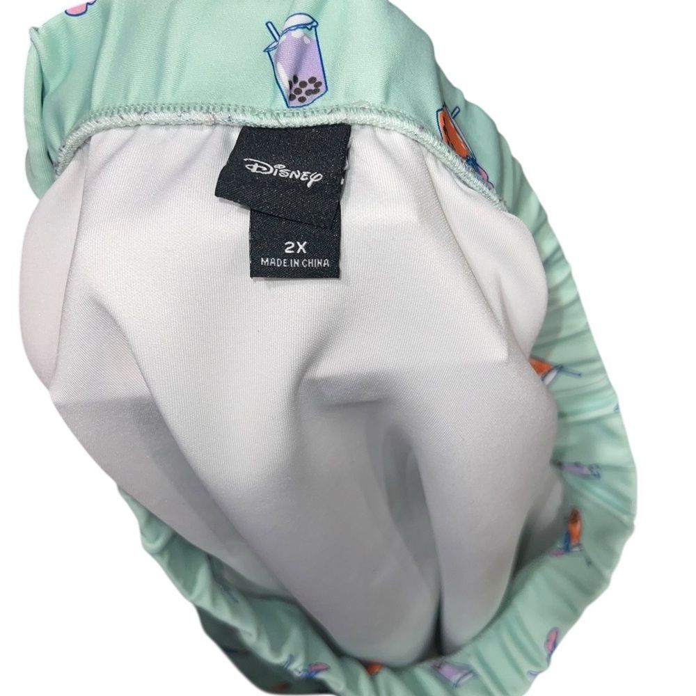 Disney Stitch Boba Teal Skater Skirt 2X Green Elastic Waist Lilo & Stitch Cute - Picture 4 of 8
